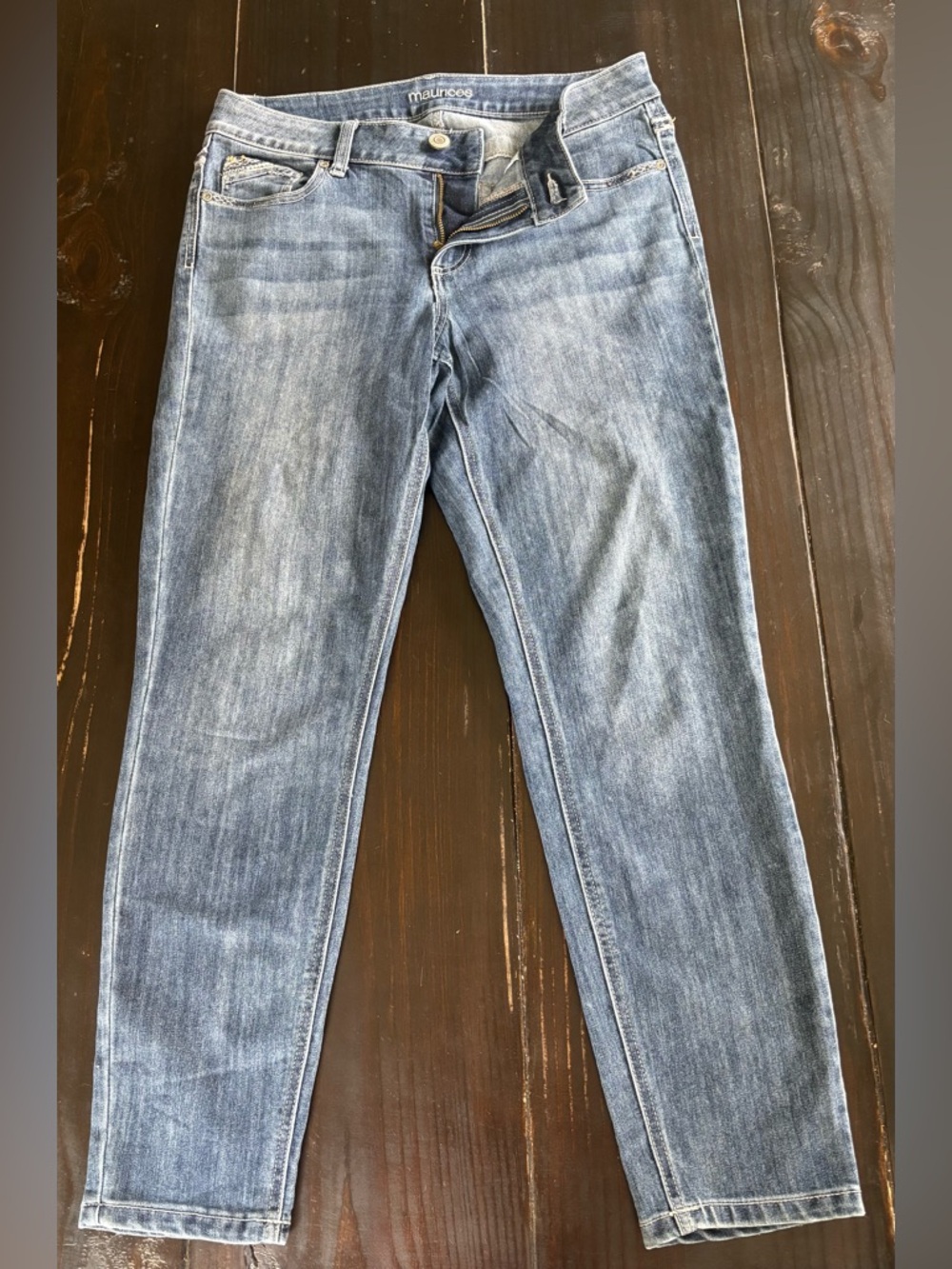 Maurices Classic Midwash Denim Jeans with Contrast Pocket Stitching